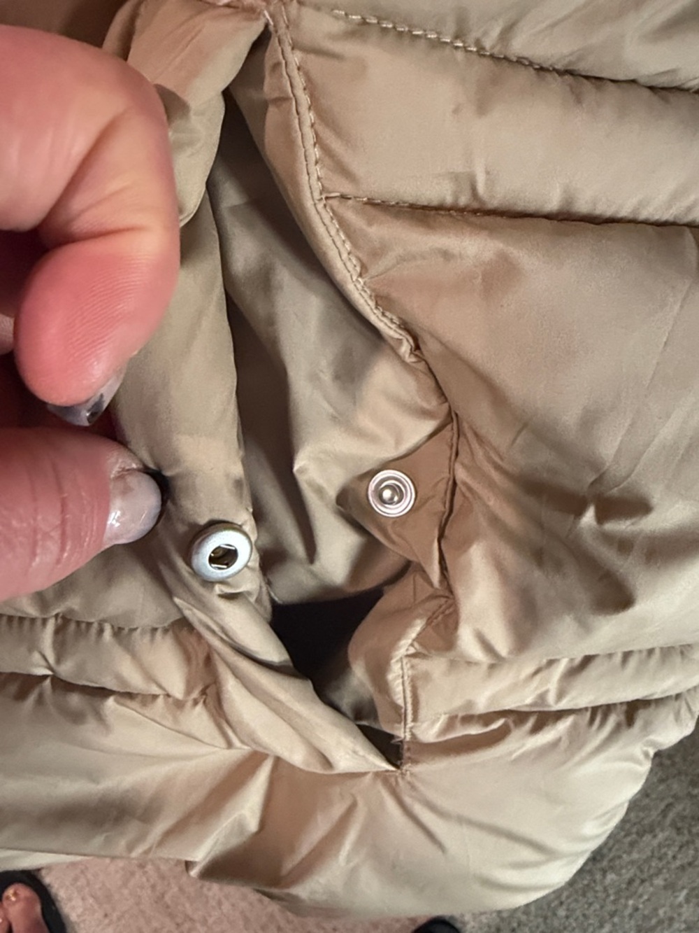 SAVE THE DUCK Hooded Puffer Jacket - Cream/gold - Picture 6 of 9